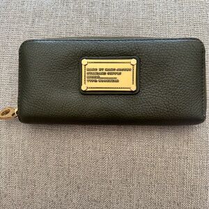 Marc by Marc Jacobs Dark Green Slim Zip Wallet